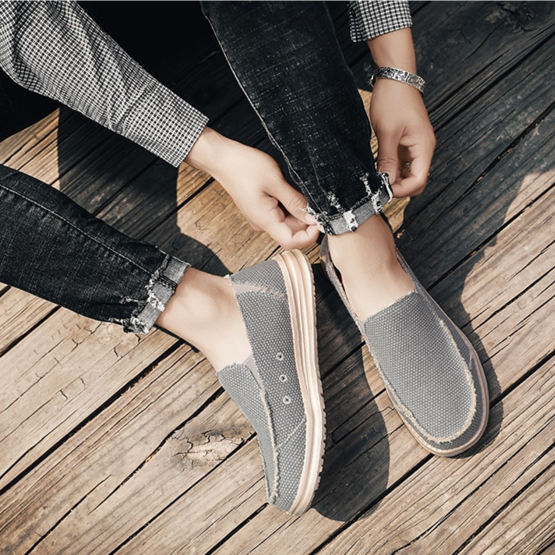 Ezra | Urban Ease Canvas Slip On Loafers