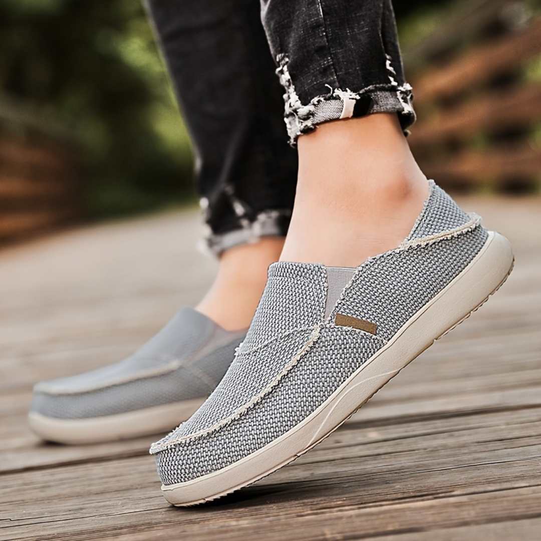 Ezra | Urban Ease Canvas Slip On Loafers