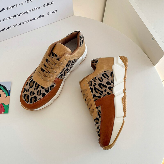 Cleo | Leopard Lace Up Walkers