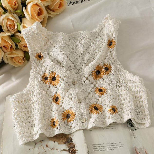 Annika | Handmade Knitted Sunflower Camis