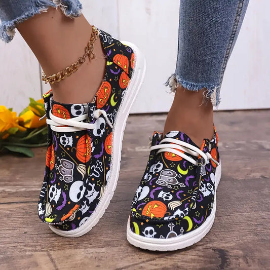 Pumpkin Patch Canvas Slip-Ons