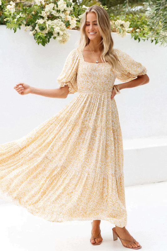 Amber | Puff Sleeved Maxi Dress